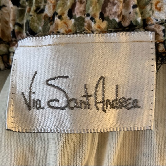 Via Sant Andrea 90's Floral Knife Pleated Midi Skirt, Size 6 - Picture 9 of 9